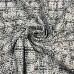 Grey Colour Tweed Fabric