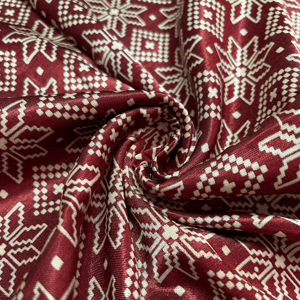 Maroon With Cream Patola Printed Mashru Silk Fabric