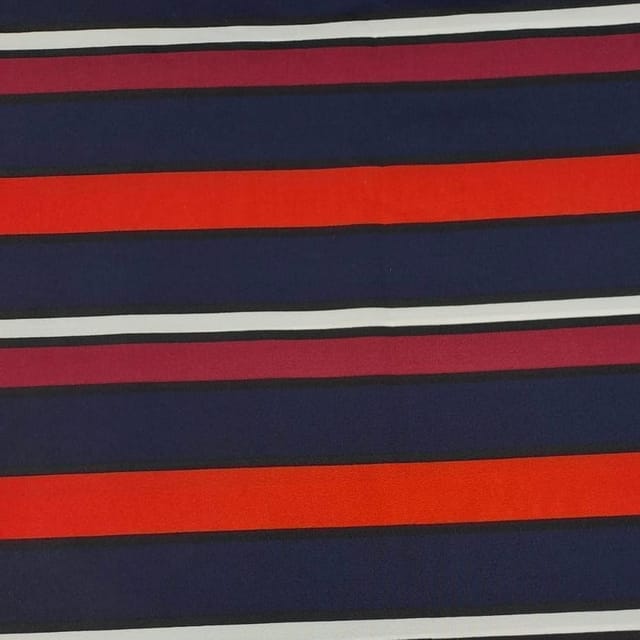 Multi Colour Crepe Printed Fabric