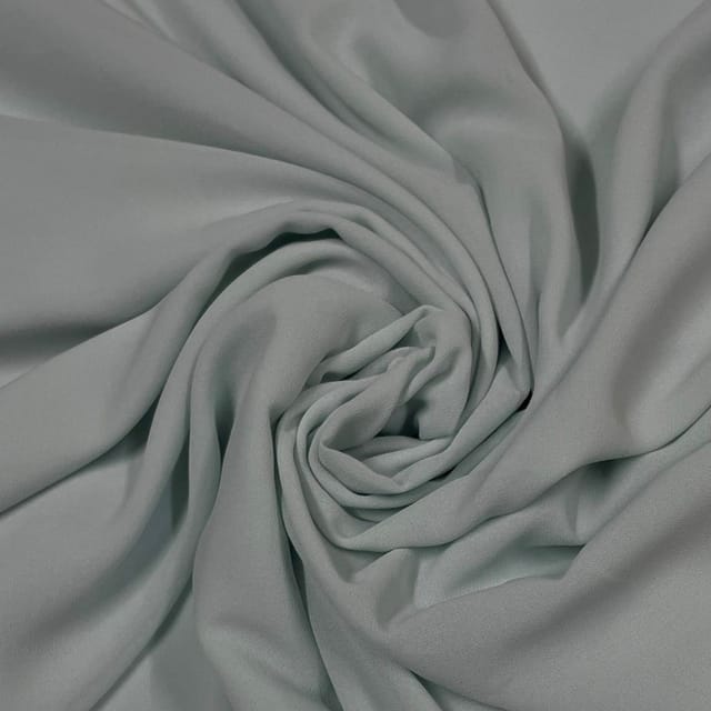 Grey Colour Triple Georgette Fabric (N724)