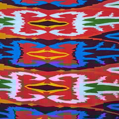 Multi Colour Pure Crepe Printed Fabric