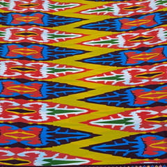 Multi Colour Pure Crepe Printed Fabric
