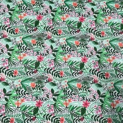Multi Colour Cotton Linen Printed Fabric