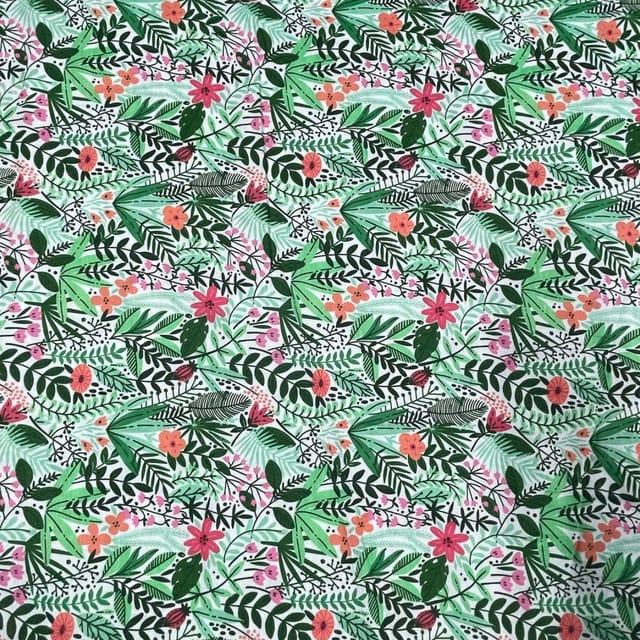 Multi Colour Cotton Linen Printed Fabric