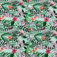 Multi Colour Cotton Linen Printed Fabric