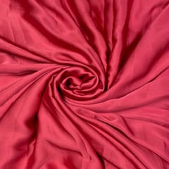 Strawberry Colour Armani Satin Fabric (N99)