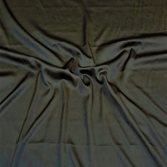 Black Colour Armani Satin Fabric
