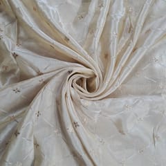 Dyeable Pure Tissue Zari Fabric