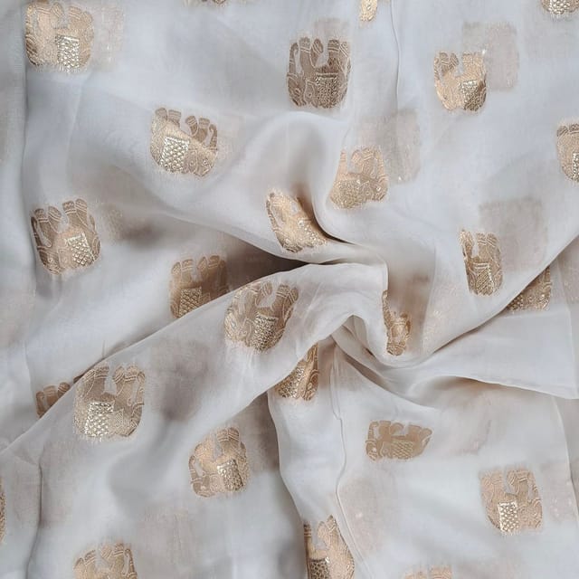 Dyeable Organza Zari Fabric