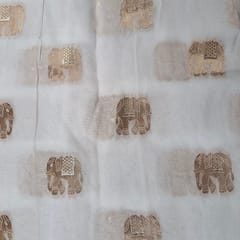 Dyeable Organza Zari Fabric