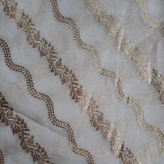 Dyeable Organza Zari Fabric