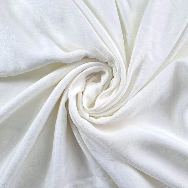 White Colour Naysha Silk Fabric