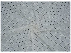 Kora Cotton Dyeable Football Panel Chikankari Embroidered Fabric