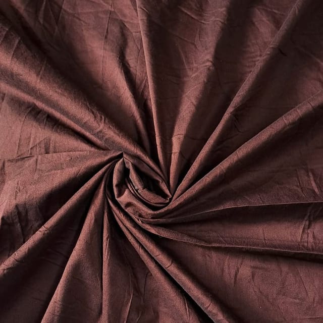 Brown Colour Cotton Silk Fabric (N230)