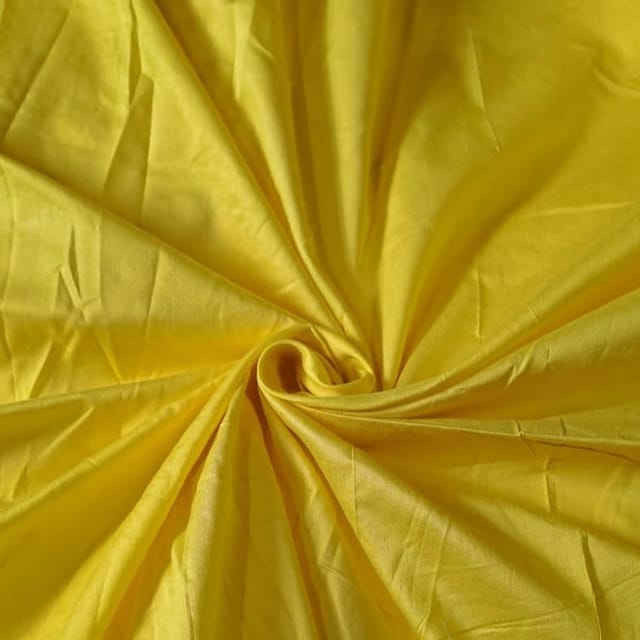 Yellow Colour Cotton Silk Fabric (N5)