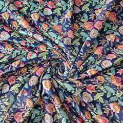 Multi Colour Velvet Printed Fabric