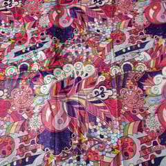 Multi Colour Velvet Printed Fabric