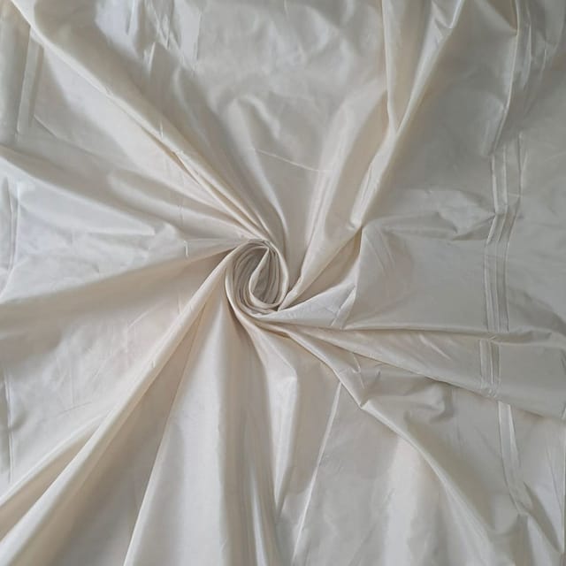 Cream Colour Poly Silk Fabric