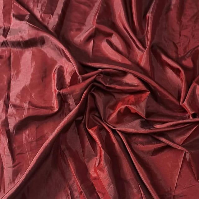 Maroon Colour Poly Silk Fabric (N27)