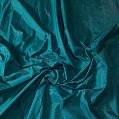 Peacock Blue Colour Poly Silk Fabric