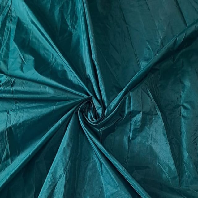 Peacock Blue Colour Poly Silk Fabric