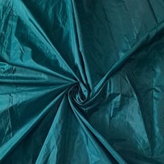 Teal Blue Colour Poly Silk Fabric