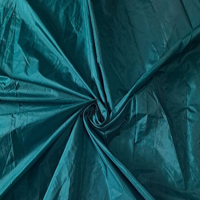 Teal Blue Colour Poly Silk Fabric