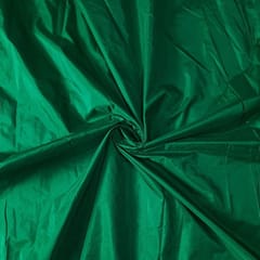 Green Colour Poly Silk Fabric