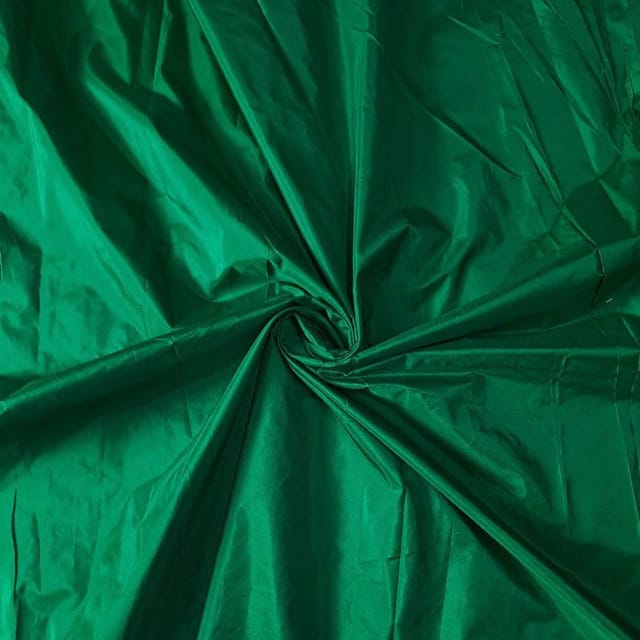 Green Colour Poly Silk Fabric
