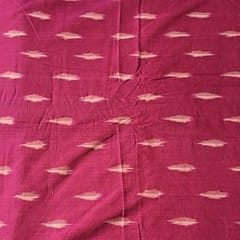 Pink Colour Cotton Ikat Fabric
