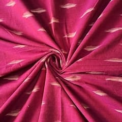 Pink Colour Cotton Ikat Fabric