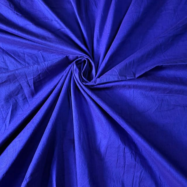 Royal Blue Colour Cotton Silk Fabric