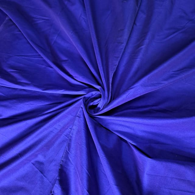 Royal Blue Colour Cotton Silk Fabric