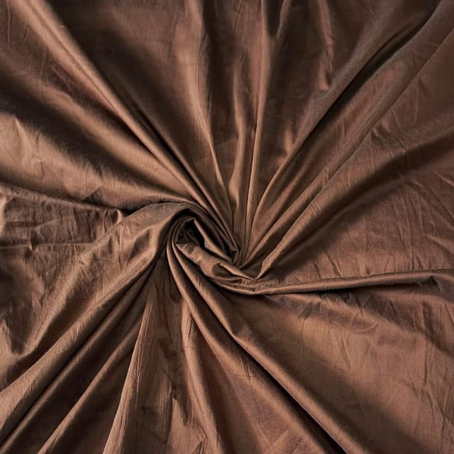 Brown Colour Cotton Silk Fabric (N113)