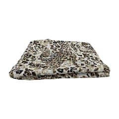Coffee, Black With Cream Tiger Animal Printed Georgette Fabric