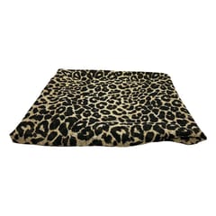 Black With Cream Animal Printed Georgette Fabric