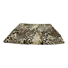 Black, Brown With Cream Animal Printed Georgette Fabric
