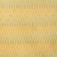 Yellow Colour Chanderi Zigzag Embroidered Fabric