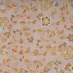 Grey Colour High Quality Velvet Printed Fabric