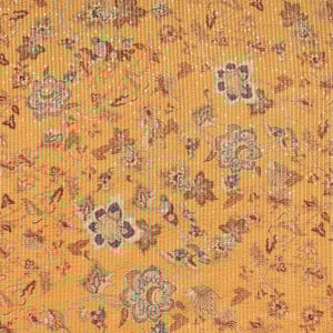 Yellow Colour High Quality Velvet Printed Fabric
