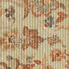 Green Colour High Quality Velvet Printed Fabric