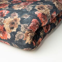 Grey Colour High Quality Velvet Printed Fabric