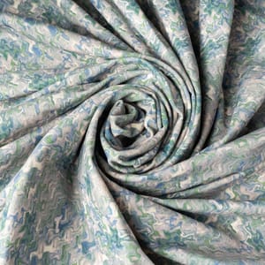 Green Colour High Quality Velvet with Marble Finish Printed Fabric