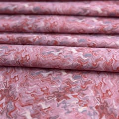 Pink Colour High Quality Velvet with Marble Finish Printed Fabric