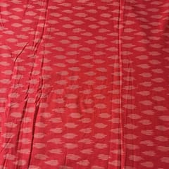 Red Colour Cotton Ikat Fabric