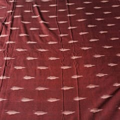 Maroon Colour Cotton Ikat Fabric