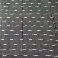 Grey Colour Cotton Ikat Fabric