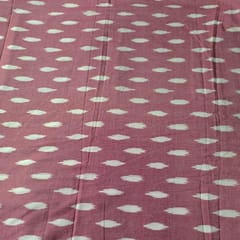 Light Pink Colour Cotton Ikat Fabric