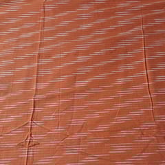 Orange Colour Cotton Ikat Fabric