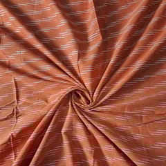 Orange Colour Cotton Ikat Fabric
